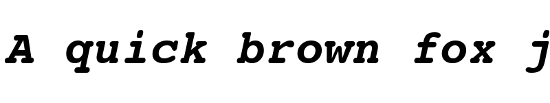 Preview of Courier SWA Bold Italic