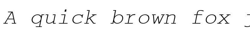 Preview of Courier2 Normal-Italic