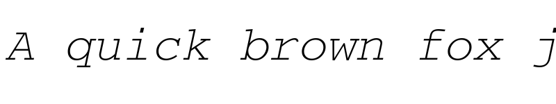 Preview of CourierCTT Italic