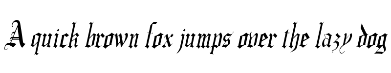 Preview of CrusaderGothicCondensed Italic