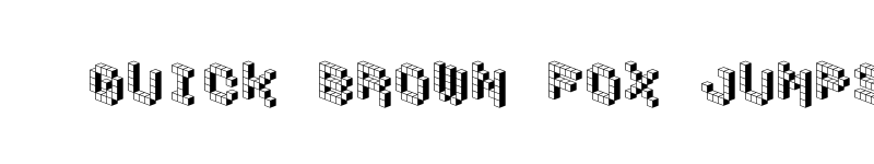 Preview of DemonCubicBlockFont Shade Regular