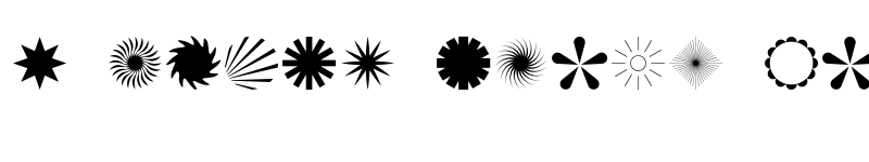 Preview of Designer Dingbats Sunbursts and Squiggles