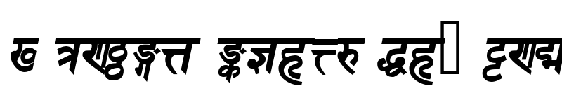 Preview of DevanagariDelhiSSK BoldItalic