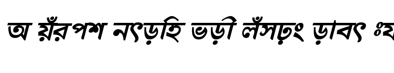 Preview of DhanshirhiMJ Bold Italic