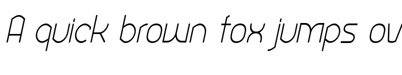 Preview of Ekela Round ExtraLight Condensed Italic