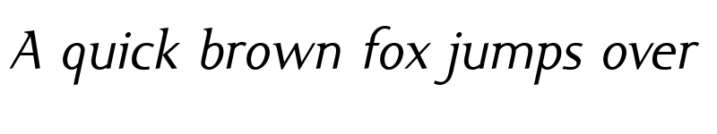 Preview of Ela Demiserif Regular Italic