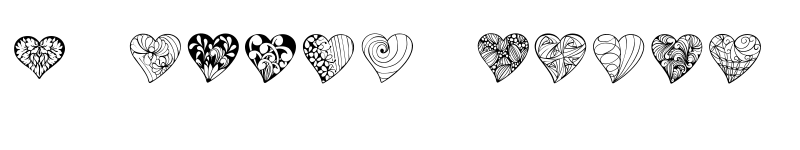 Preview of Fancy Hearts Dingbat