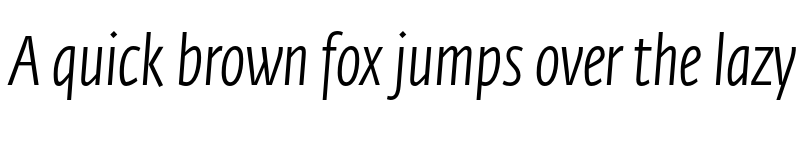 Preview of Fedra Sans Condensed Std Light Italic