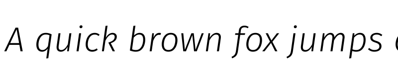 Preview of Fira Sans Light Italic