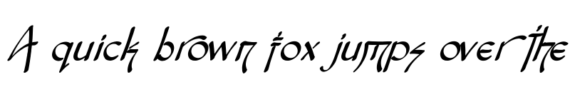 Preview of Fontasia Three Script Italic