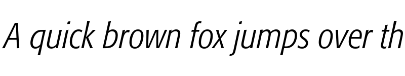 Preview of Formata Light Condensed Italic