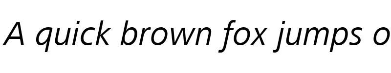 Preview of FrutigerNext LT Regular Italic