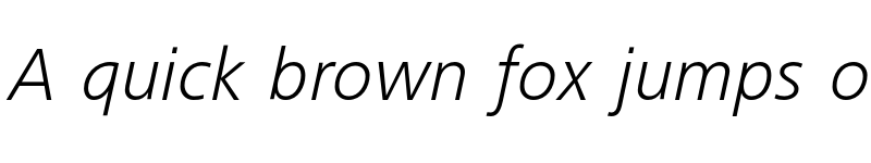 Preview of FrutigerNextLT Light Italic