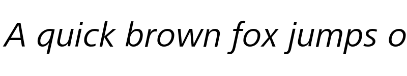 Preview of FrutigerNextLT Regular Italic