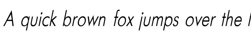 Preview of Futura Narrow Italic