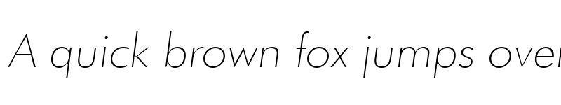 Preview of Futura Thin Italic