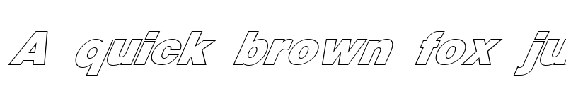 Preview of FZ BASIC 13 HOLLOW ITALIC Normal