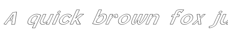 Preview of FZ BASIC 14 HOLLOW ITALIC Normal