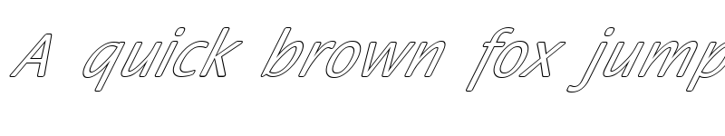 Preview of FZ BASIC 17 HOLLOW ITALIC Normal