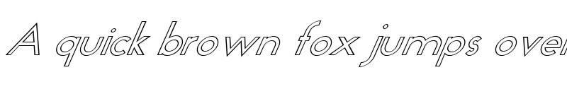 Preview of FZ BASIC 19 HOLLOW ITALIC Normal