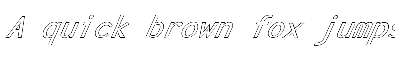 Preview of FZ BASIC 23 HOLLOW ITALIC Normal