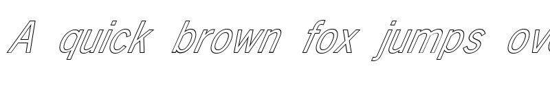 Preview of FZ BASIC 24 HOLLOW ITALIC Normal