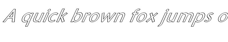 Preview of FZ BASIC 25 HOLLOW ITALIC Normal