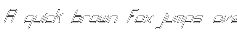 Preview of FZ DIGITAL 10 HOLLOW ITALIC Normal