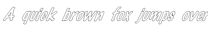 Preview of FZ HAND 14 HOLLOW ITALIC Normal