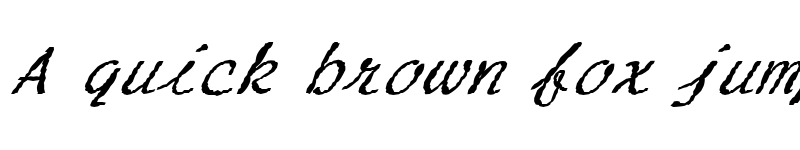 Preview of FZ HAND 20 MANGLED ITALIC Normal