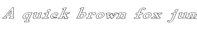 Preview of FZ ROMAN 29 HOLLOW ITALIC Normal