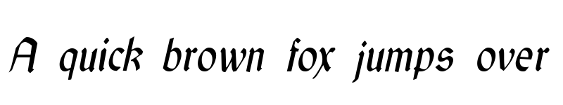 Preview of GaelicCondensed Italic