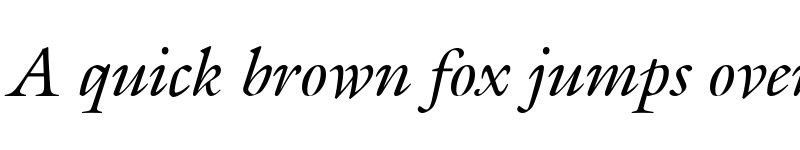 Preview of Galliard EF Roman Italic Regular