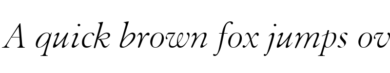 Preview of Garamand Classic Light Italic