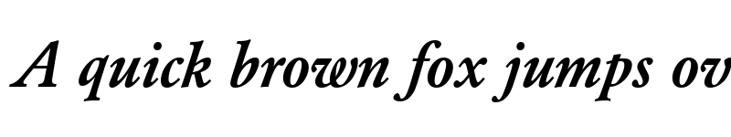 Preview of Garamond BE ItalicBold