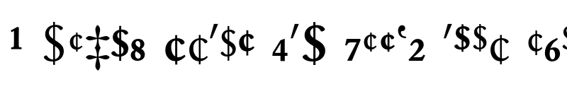 Preview of Garamond Fractions BQ Regular