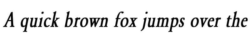Preview of Garamond-Normal Condensed Bold Italic