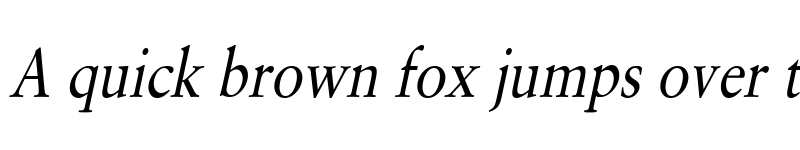 Preview of Garrick Condensed Italic