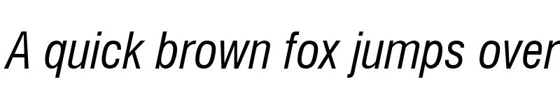 Preview of GenevaNrw Italic