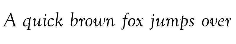 Preview of GoudyOldStyle Italic