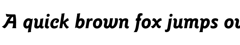 Preview of GoudySans LT Medium Bold Italic