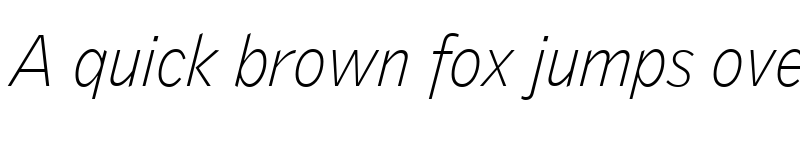 Preview of GriffithGothic Thin Italic