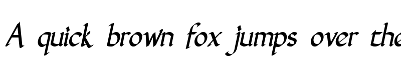 Preview of GuntherNarrow Italic