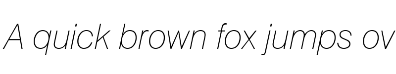 Preview of HalvettThin Italic