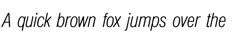 Preview of HegelCondExtraLight RegularItalic