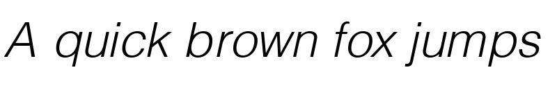 Preview of HeliosLight Italic