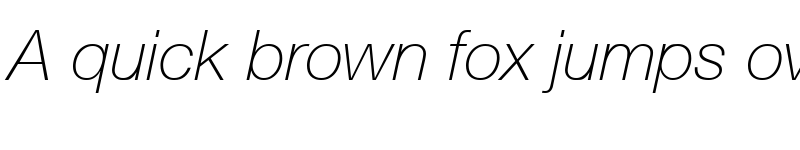 Preview of Helvetica CE 35 Thin Italic