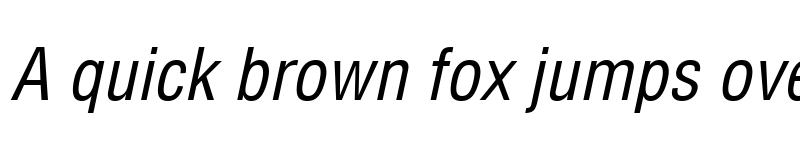 Preview of Helvetica Condensed Italic