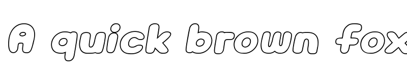 Preview of HollaBear Outline Italic