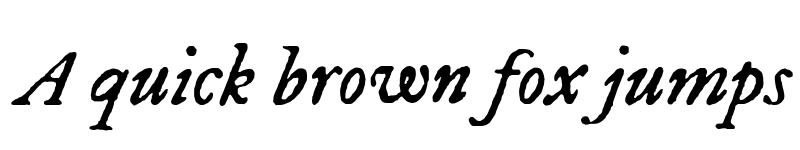 Preview of IM FELL DW Pica Italic